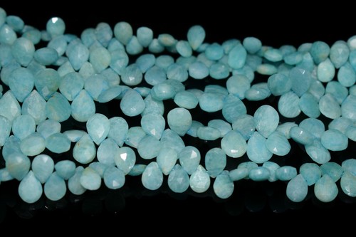 AAA+ Cuentas de piedras preciosas briolette de pera facetada larimar azul 10 piezas para hacer joyas - Imagen 2 de 12