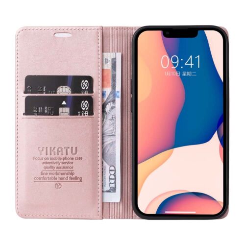 For iPhone 13 Pro Max 12 11 XS XR 8 7 6s Plus Magnetic Wallet Leather Case Cover - Picture 35 of 49