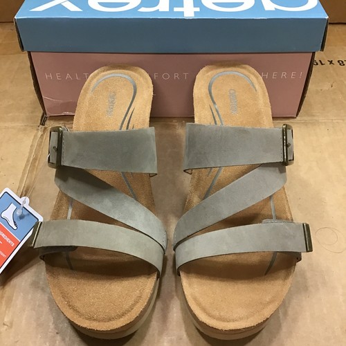 Kimmy Taupe CK312 Women's Pump Double Strap Ankle Shoe R3 - Picture 2 of 9