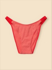 PINK Victorias Secret Cotton High Leg String Bikini Panty XL Logo Strap