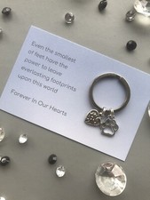 Handmade Gift & Card Little Footprints - Keyring Sympathy Pet Loss