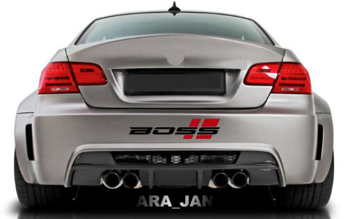 BOSS Decal Sticker Racing stripe Sport Turbo car bumper logo emblem performance - Foto 3 di 8