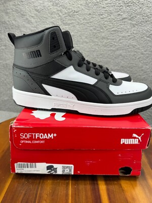 Puma Mens Rebound Joy White Basketball Shoes Sneakers Shoe Size 11.5 374765-08