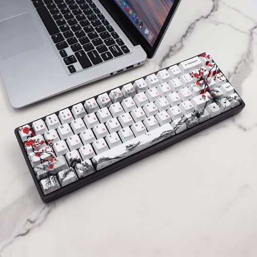 Plum Blossom Japanese Keycaps 65% OEM Profile PBT 68 Keys GK68 RK68 Fit - Picture 5 of 9