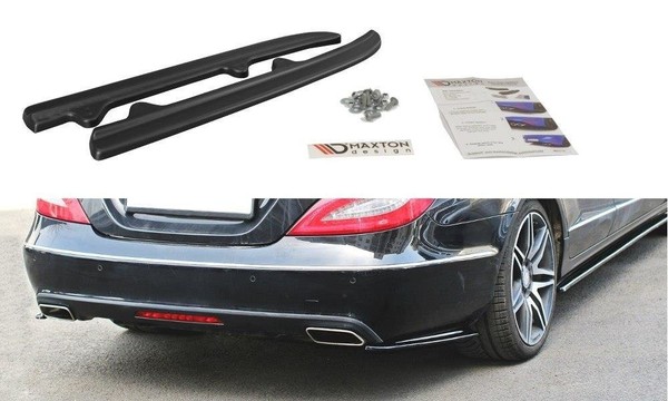 CUP Diffusor Seiten Ansatz SET Schwarz FüR Mercedes CLS C218 W218 Flap Heck-image