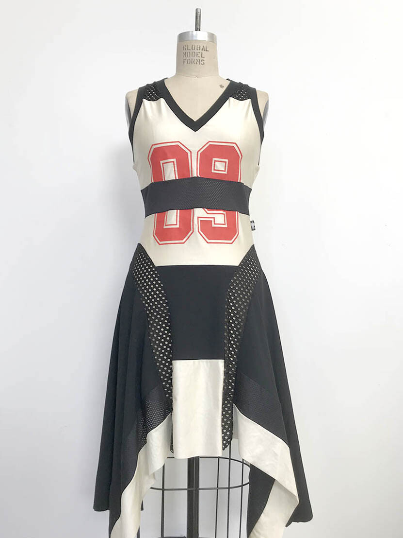 ⭕ 90s Vintage Jean Paul Gaultier Basketball Jersey Dress avant