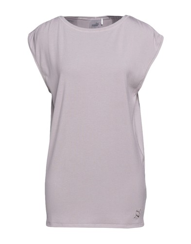 PUMA EXHALE Jersey Top Size XS Embroidered Purple Stretch Cap Sleeve - Picture 3 of 4
