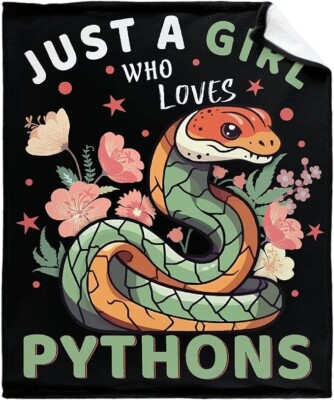 Snake Blanket Gifts Just A Girl Who Loves Pythons Snake SOFT 40'' x 50''
