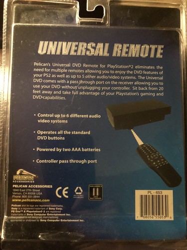 Pelican Universal Remote for PS2 PlayStation 2 PL-653 - Picture 2 of 2