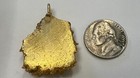 Vintage Raw Purple Amethyst Pendant Gold Tone 1980's Handmade — photo 3