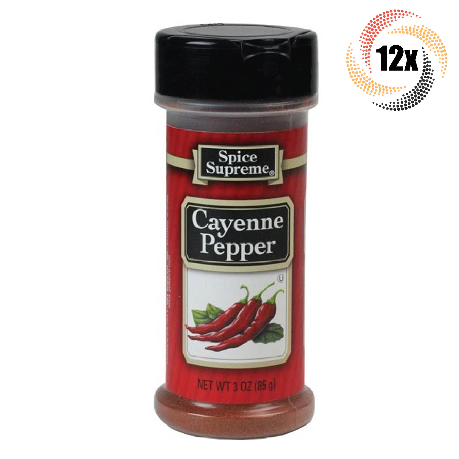 12x Шейкеров для кошерной приправы Spice Supreme Cayenne Pepper |3 унции | Быстрая доставка