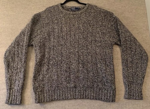 Vtg Polo Ralph Lauren Knit Wool Silk Linen Chunky Cable Knit Sweater Men’s XL - Picture 1 of 15