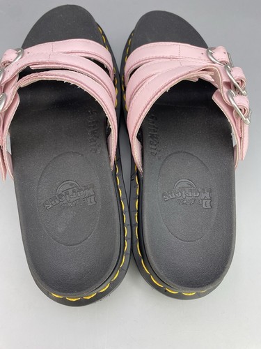 Dr. Martens Blaire Slide Womens Sz 10 Pink Leather 3-Strap Casual Slip On Sandal - Bild 4 von 8