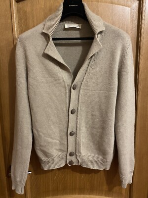 Men s Cardigan Sweater Mauro Grifoni Beige Made In Italy Size 50