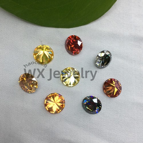 Various colors 5-9mm Red Blue Round Cut Loose Moissanite With GRA Certificate - Picture 4 of 48