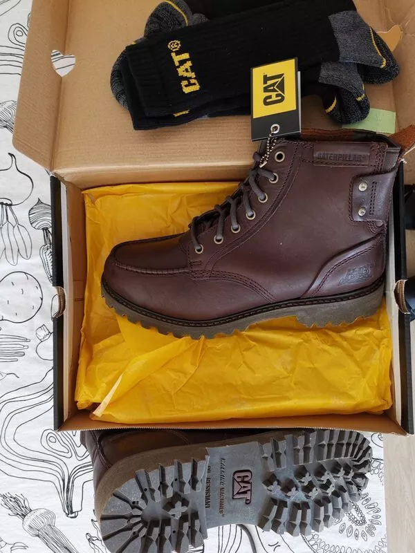 CAT CATERPILLAR Covet Wasserdichte Leder Schuhe Stiefel Boots