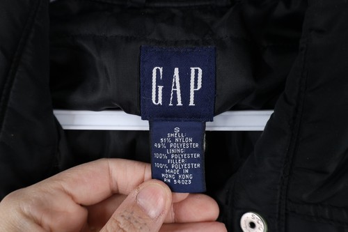 Vintage 90s Y2K Gap Womens Size Small Full Zip Motorcycle Bomber Jacket Black - Picture 9 of 14
