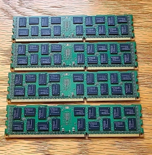 Elpida 32GB (4X8GB) PC3-10600 DDR3 Server Memory Ram EBJ81RF4BCFD-DJ-F FAST SHIP - Picture 2 of 3