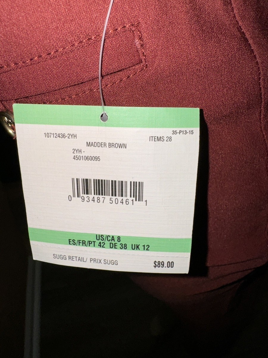 Anne Klein Pull-On Slim Leg Ankle Pants Madder Brown Red Elastic