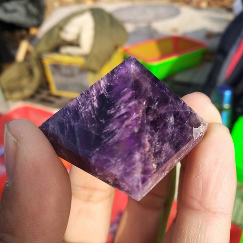 Natural Dream Amethyst Quartz Crystal Pyramid Energy Power Stone Tower Reiki US - Picture 7 of 24