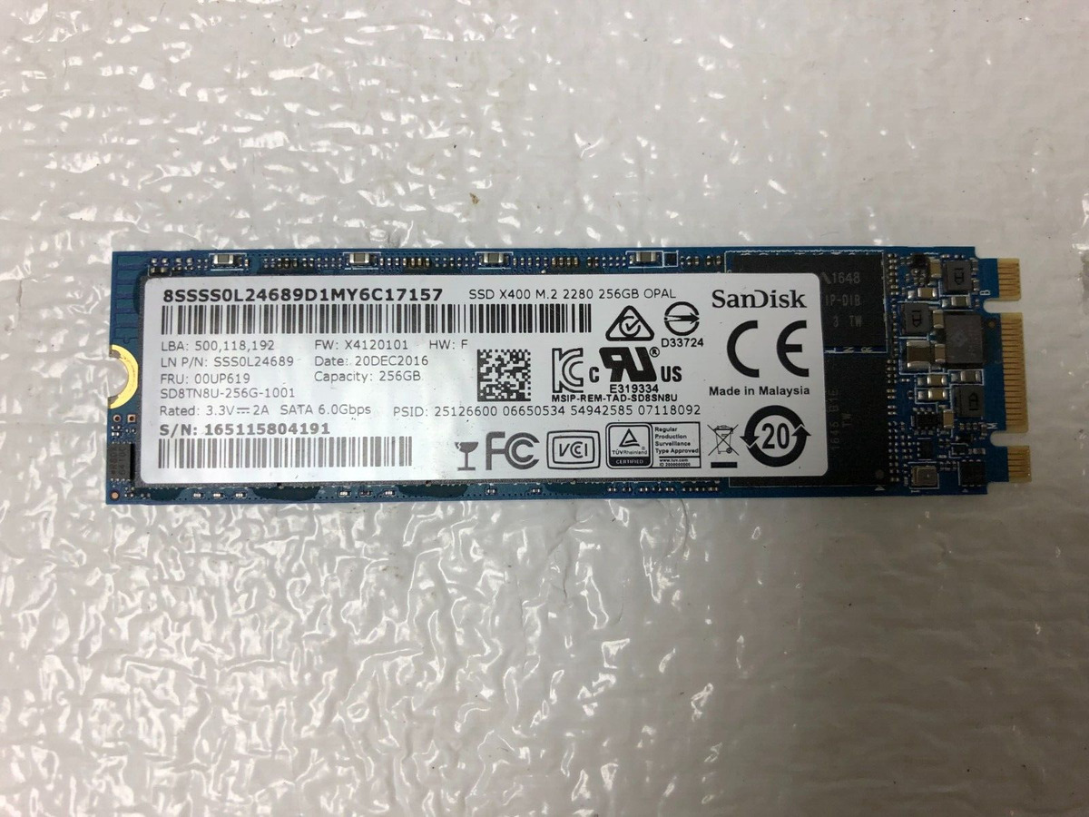 Sandisk ssd hotsell x400 256gb