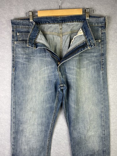 Levis Denim Jeans 513 Mens Blue Slim Fit Straight Leg Size W38 L34 S40196 - Picture 3 of 12