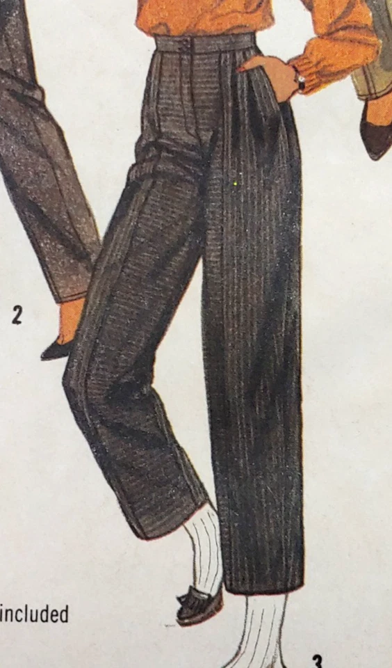 SIMPLICITY 6544 MISSES TEEN TAPERED PANTS PATTERN 2 LENGTHS SIZE 12 waist 26.5" - Image 4 of 4