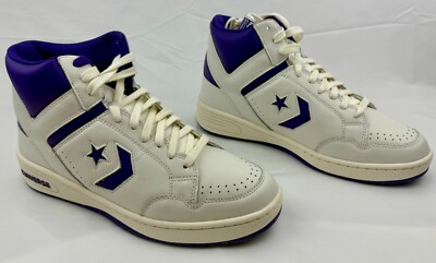 Converse Weapon Vintage White Court Purple Men’s Size 13 Converse Weapon Mid Leather A11211C Court | Mercari main image 4