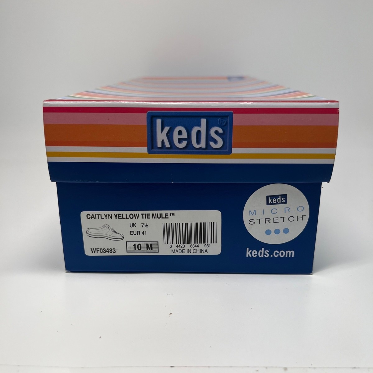 NIB Keds Women's Yellow Micro Stretch CAITLYN Lace Up Mule