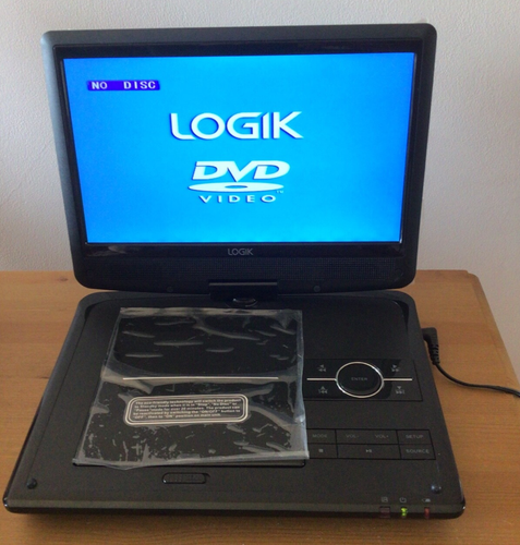 LOGIK 10” Black Portable DVD Player With Power Cable /Remote WORKING - Picture 8 of 20