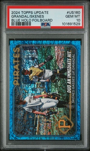 2024 Topps Paul Skenes Blue Holo Foilboard Rookie /999 #Us160 Psa 10
