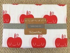 NWT Crate  Kids - Land of Nod Toddler Sheet Set, Apples