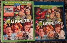 The Muppets Blu-ray DVD Digital Copy 3-Disc Set Wocka Value Pack w Slipcover