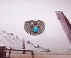 BELL TRADING POST Native American Sterling Silver Turquoise Crossed Arrows Ring — photo 5