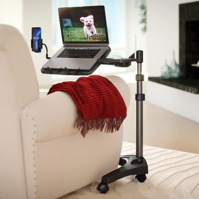 LEVO G2 V16 Rolling Laptop Workstation Stand Cart with Mouse Tray and Phone... 