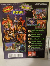 Marvel vs. Capcom 2, videogame w/manual & strategy guide book. sega dreamcast.