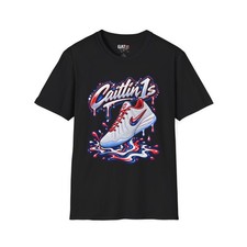 Caitlin Clark Indiana Fever Shirt USA White Sneaker WNBA Graphic Tee Paint