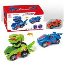 Electric Transforming LED Car Dinosaur Toys With Light Sound Toys Kids Gift