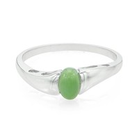 Cavill Chrysopras Ring Damen 925 Silber Oval 0,36Ct GrüNer Edelstein