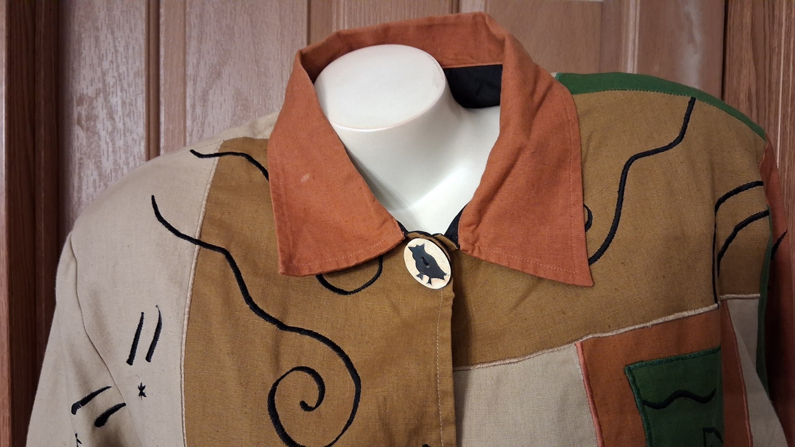 Allure Jacket Multicolor Patchwork Embroidered Li… - image 3