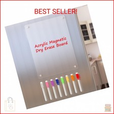 Neatsure Acrylic Magnetic Dry Erase Board for Fridge, Clear Whiteboard for Refri