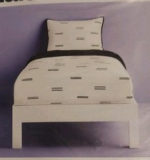 Twin/Twin Extra Long Satin Quilt White/Black - Room Essentials: Midweight