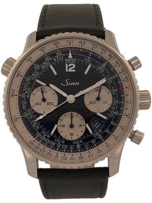 Sinn 903 Automatik Herren Navigations Chronograph 40mm mit Glasboden, in Etui