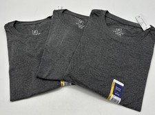 George Lot Of 3 Men  s Large Crew Neck Moisture Wicking T-Shirts, Gray 29 