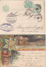 1900 ROMANIA PS card 5b King lithographic imprint NEW YEAR 1900 suoperb