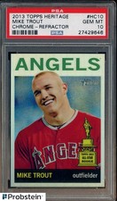 2013 Topps Heritage Chrome Refractor #HC10 Mike Trout Angels 98/564 PSA 10