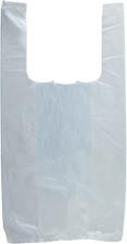Plain Plastic Bags with Handles 20" x 10" x 36", 250pcs