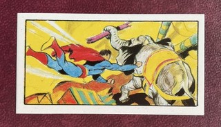 PRIMROSE CONFECTIONERY 1967 RARE SUPERMAN CARD # 27 ELEPHANT CIRCUS EXC