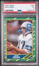 1986 TOPPS #201 DAVE KRIEG PSA 5