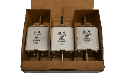 3x NH-Schmelzeinsätze 2-200A 500V gL/gG Sicherungseinsätze BK Verkusiarm